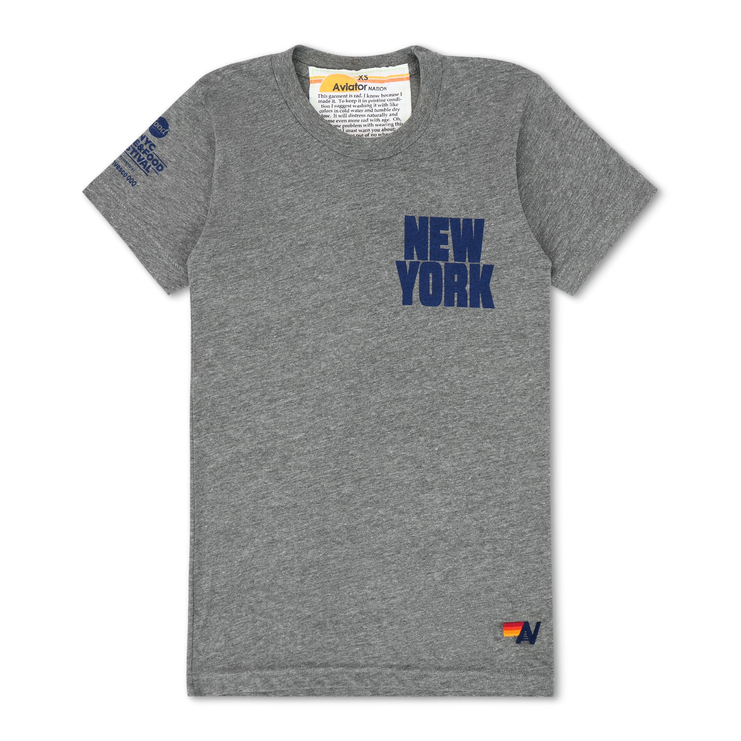 NEW YORK WINE & FOOD 2025 CREW TEE SHIRT - HEATHER - Image 5
