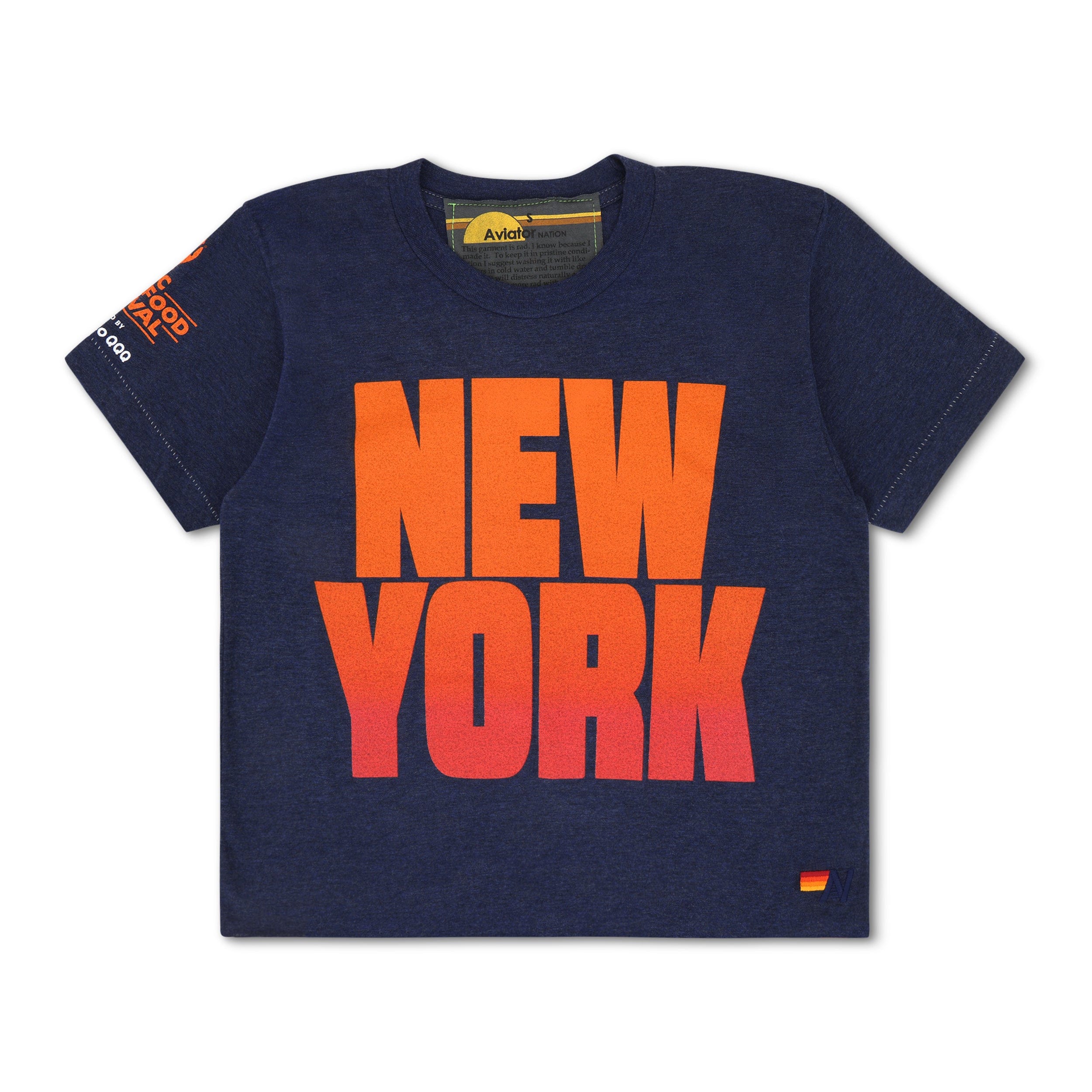 NEW YORK WINE & FOOD 2025 BOYFRIEND TEE - NAVY - Image 3