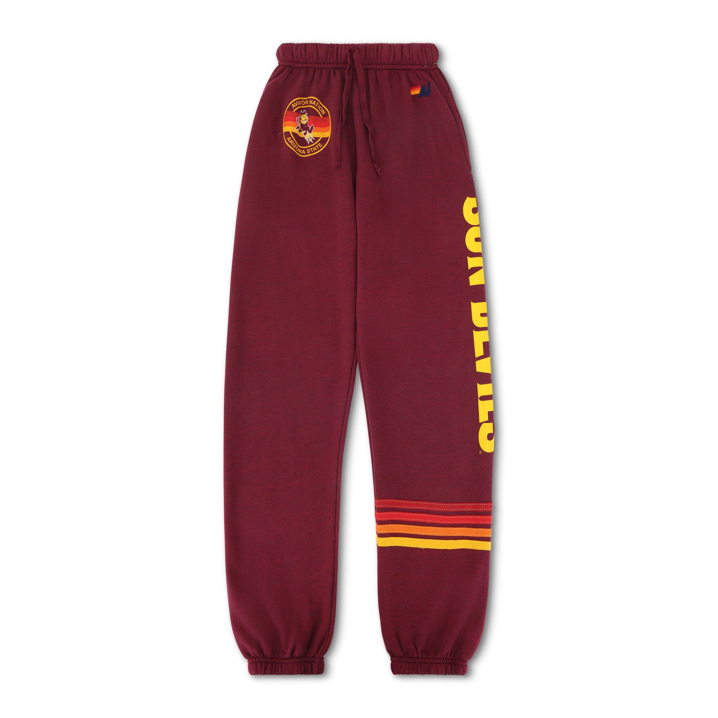 ASU FORK UNISEX POCKET SWEATPANTS - MAROON - Image 7