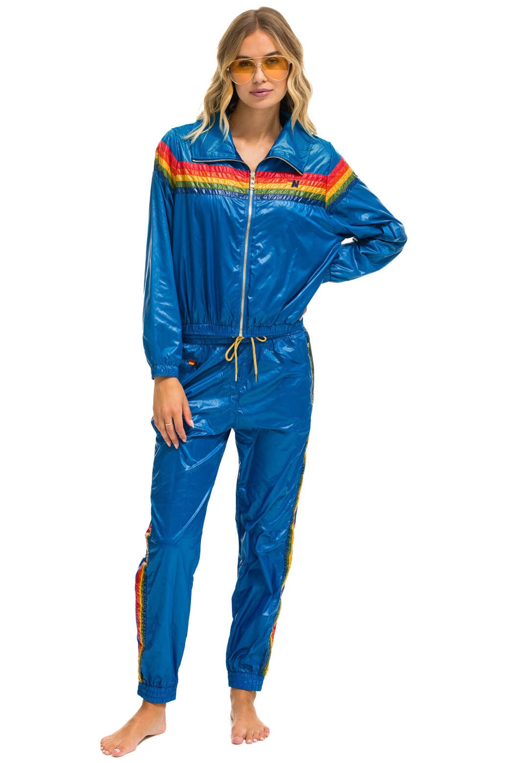 5 STRIPE WINDBREAKER - SNORKEL BLUE - Image 4