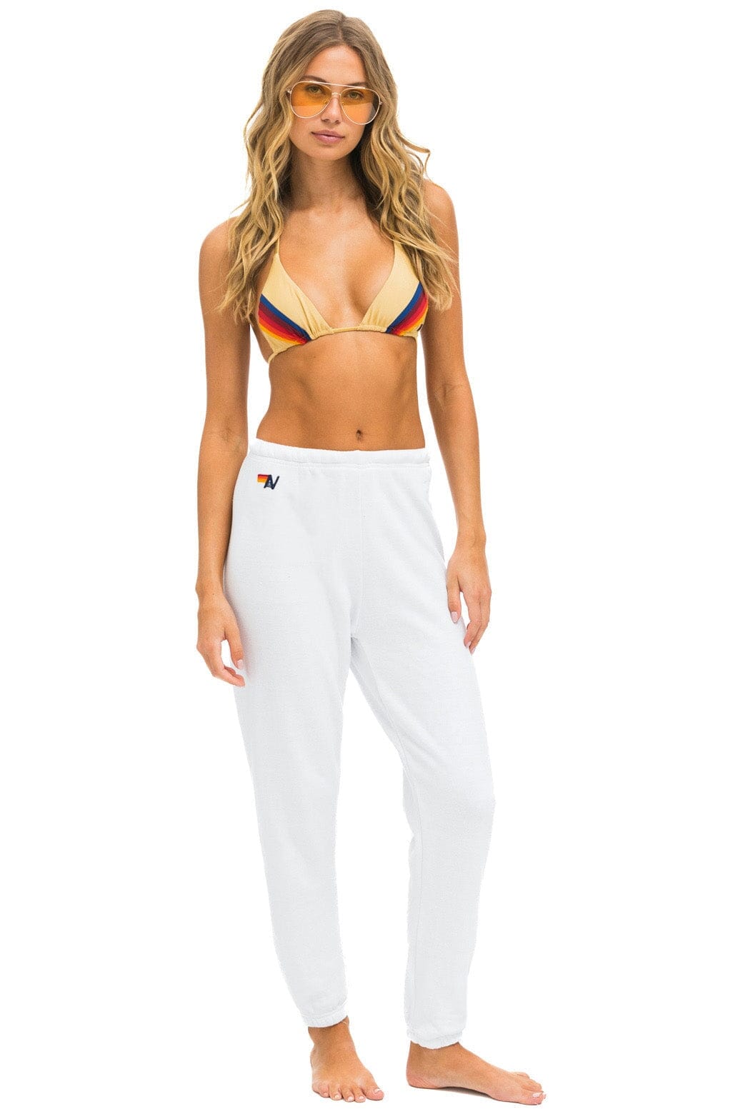 6 STRIPE SWEATPANTS - WHITE // SERAPE - Image 2