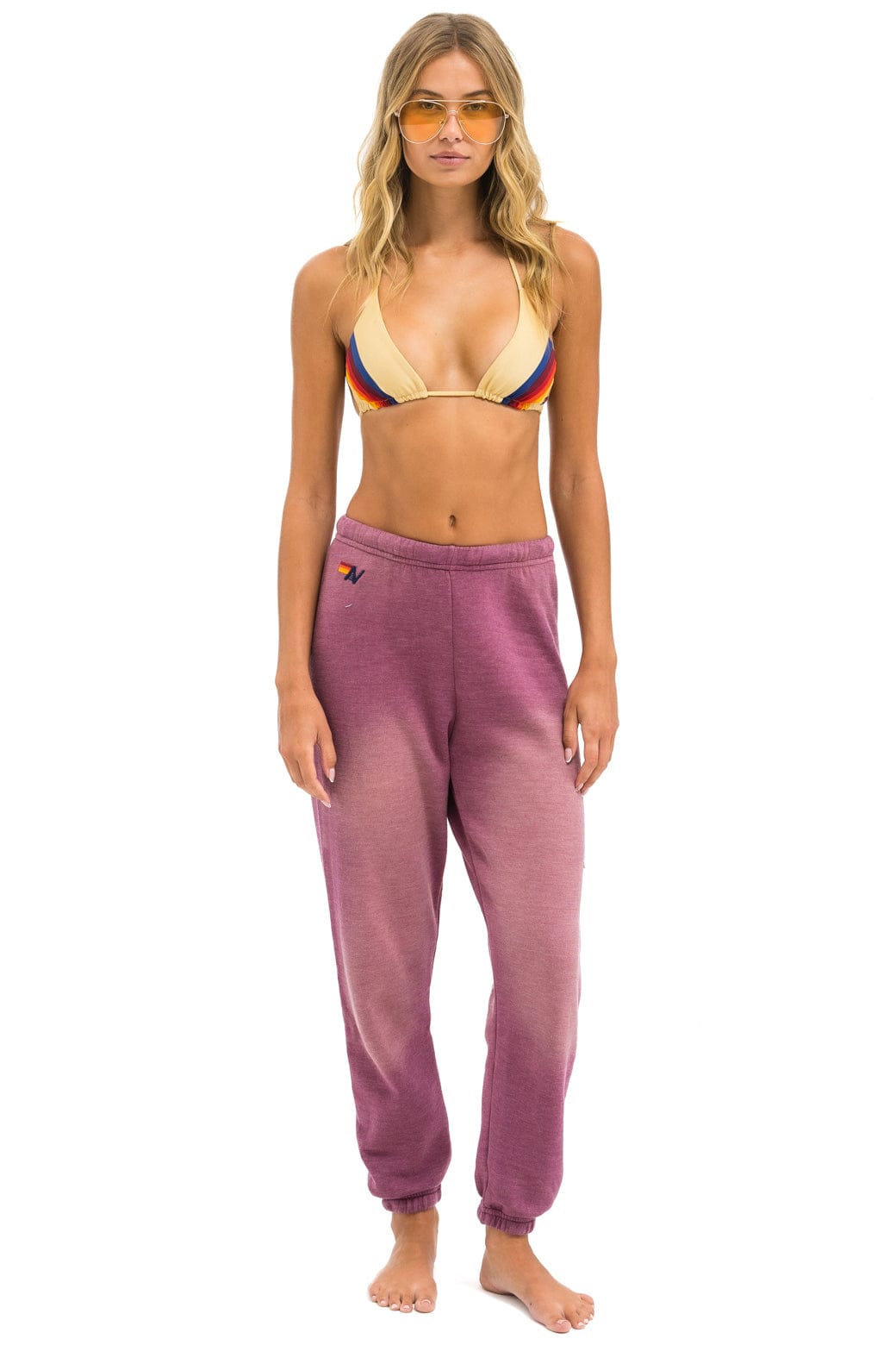 BOLT STITCH SWEATPANTS - FADED BERRY - Image 2
