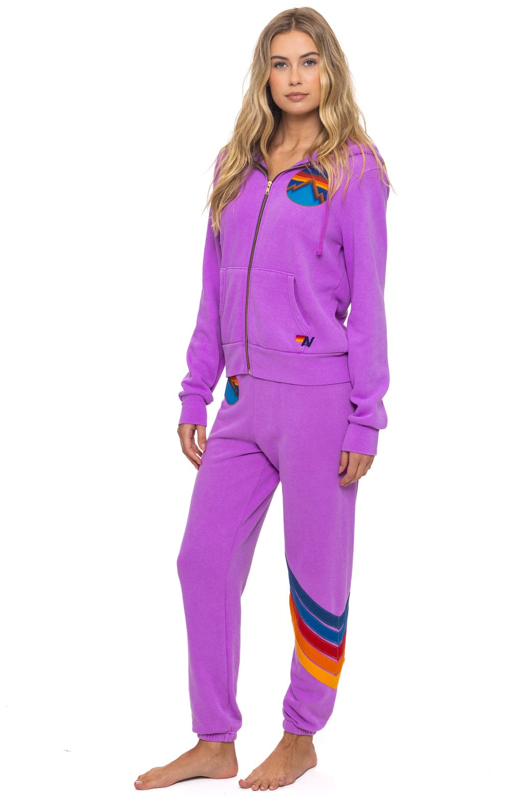 ALL SEASONS CIRCLE ZIP HOODIE - NEON PURPLE - Image 7