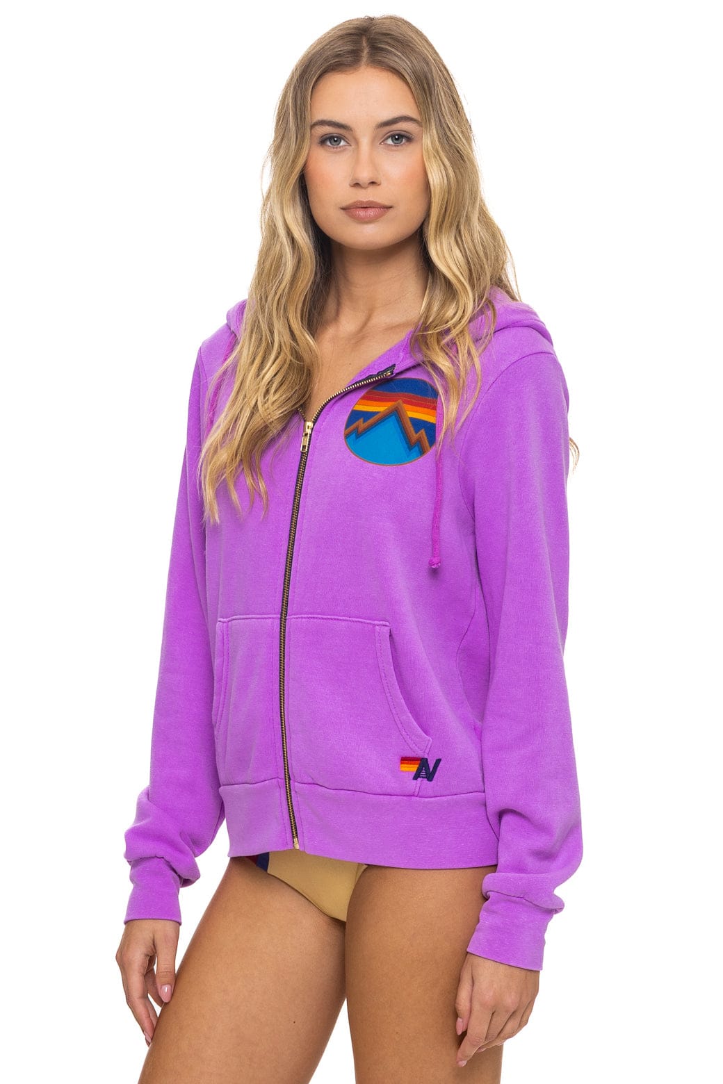 ALL SEASONS CIRCLE ZIP HOODIE - NEON PURPLE - Image 2