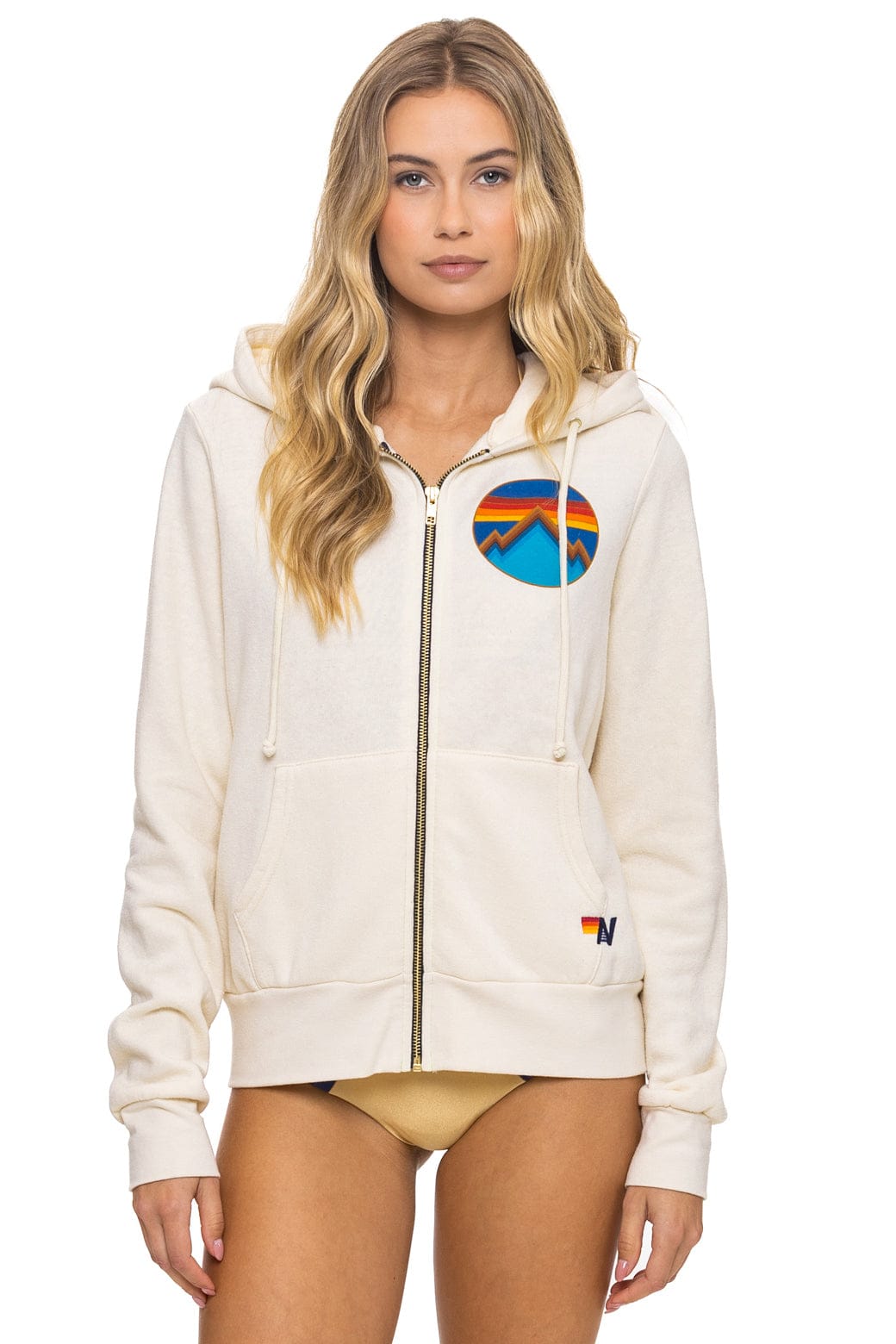ALL SEASONS CIRCLE ZIP HOODIE - VINTAGE WHITE - Image 5