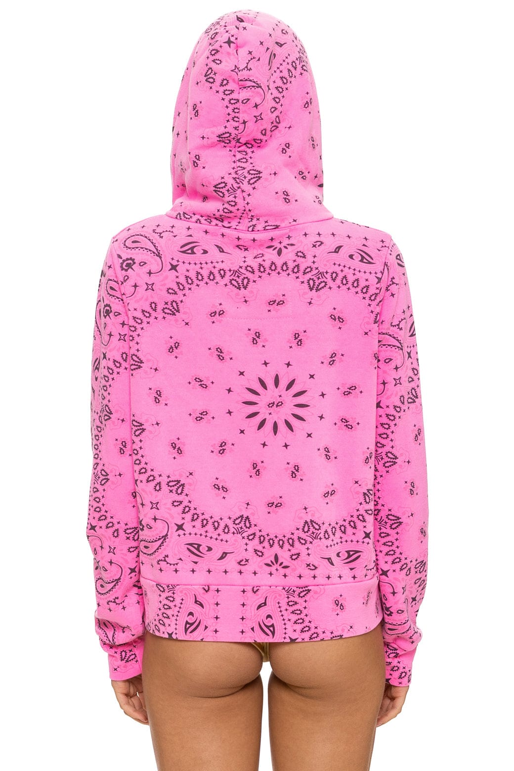 BANDANA ZIP HOODIE - NEON PINK - Image 6