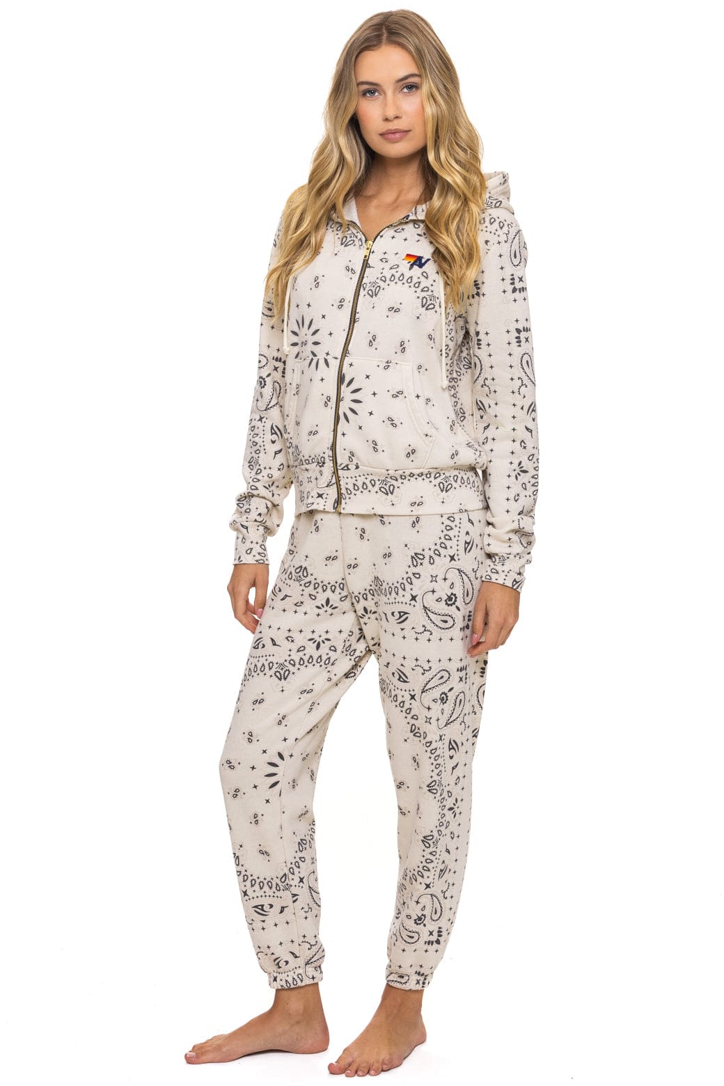 BANDANA ZIP HOODIE - VINTAGE WHITE - Image 12