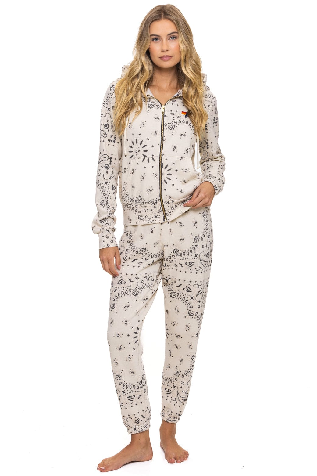 BANDANA ZIP HOODIE - VINTAGE WHITE - Image 11