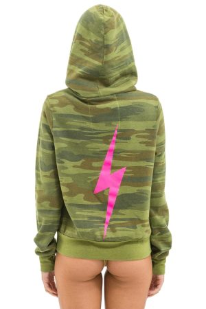 BOLT HOODIE - CAMO // NEON PINK