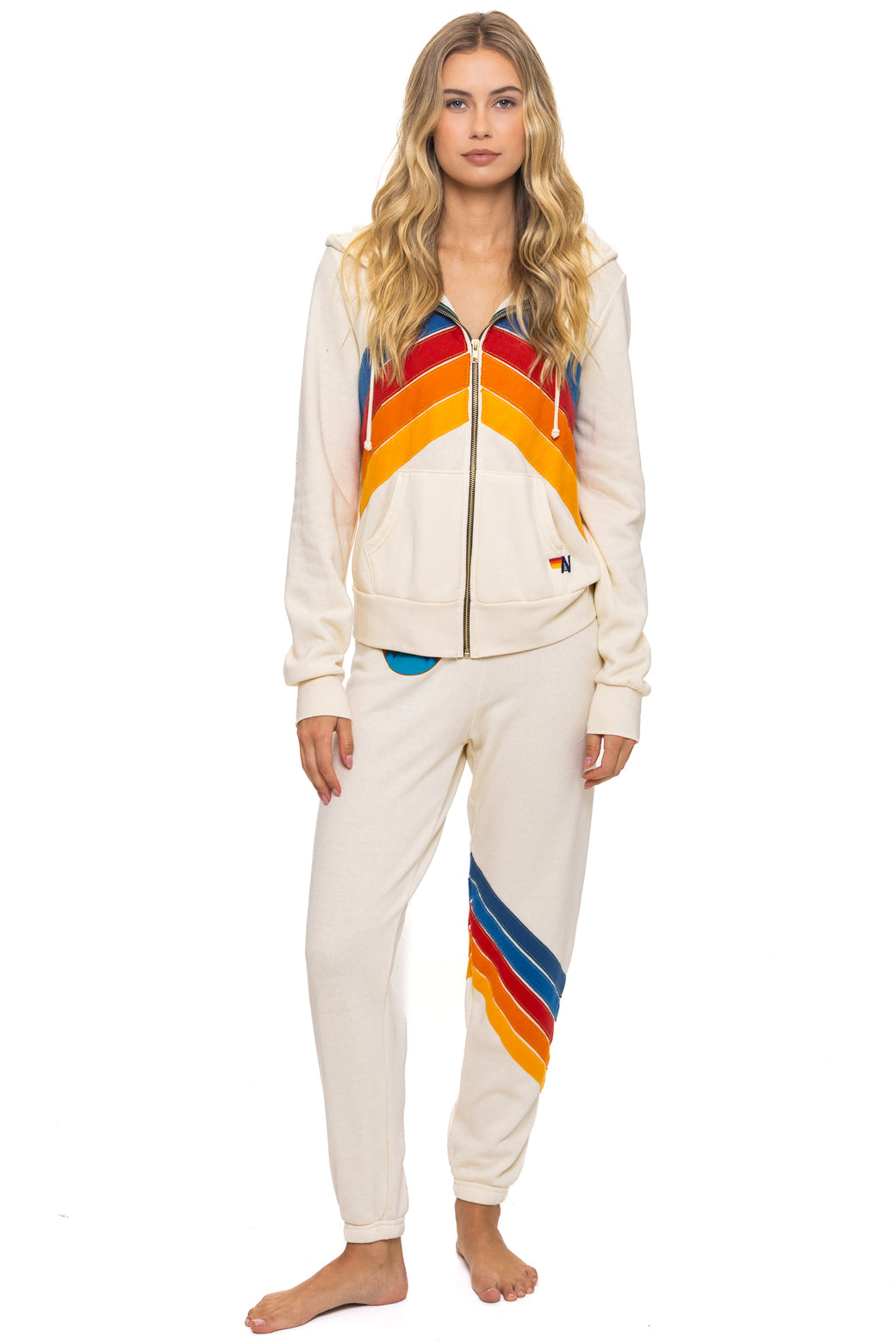 ALL SEASONS CIRCLE CHEVRON SWEATPANTS - VINTAGE WHITE - Image 2