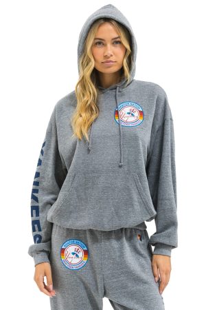 NY YANKEES RELAXED PULLOVER HOODIE - HEATHER GREY