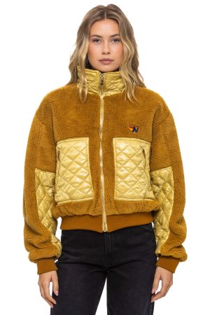 TEDDY FULL ZIP JACKET - HONEY