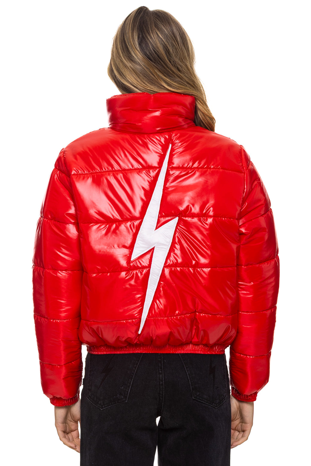 BOLT LUXE APRES PUFFER JACKET - GLOSSY CHERRY - Image 2