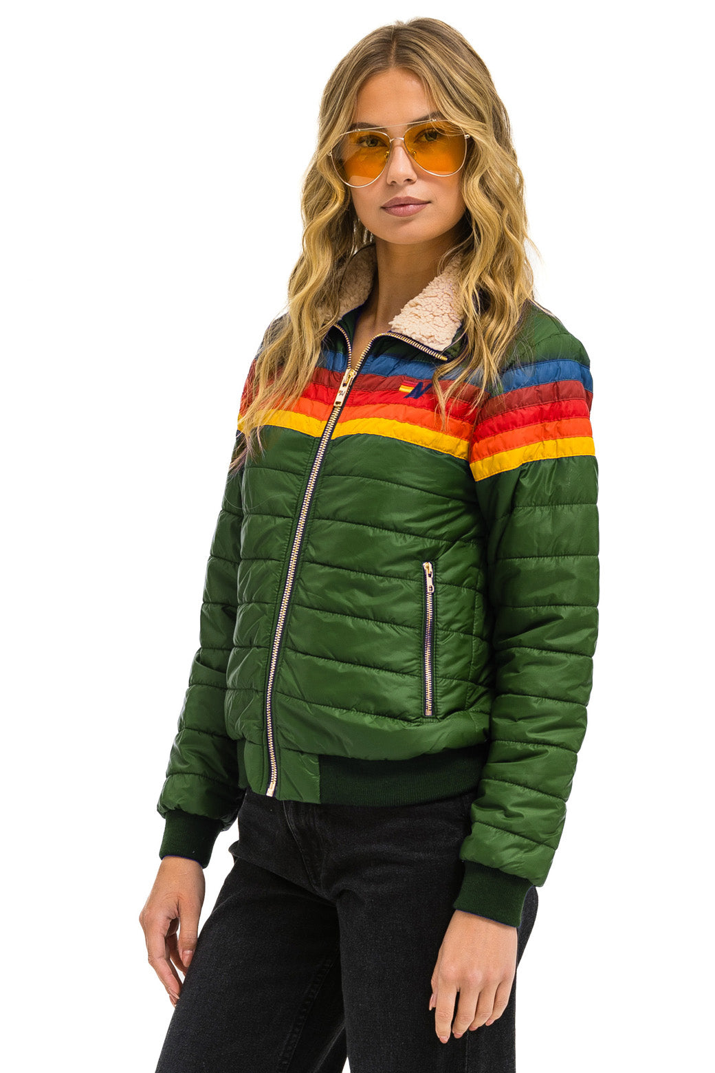 5 STRIPE JACKET - GARDEN GREEN - Image 2