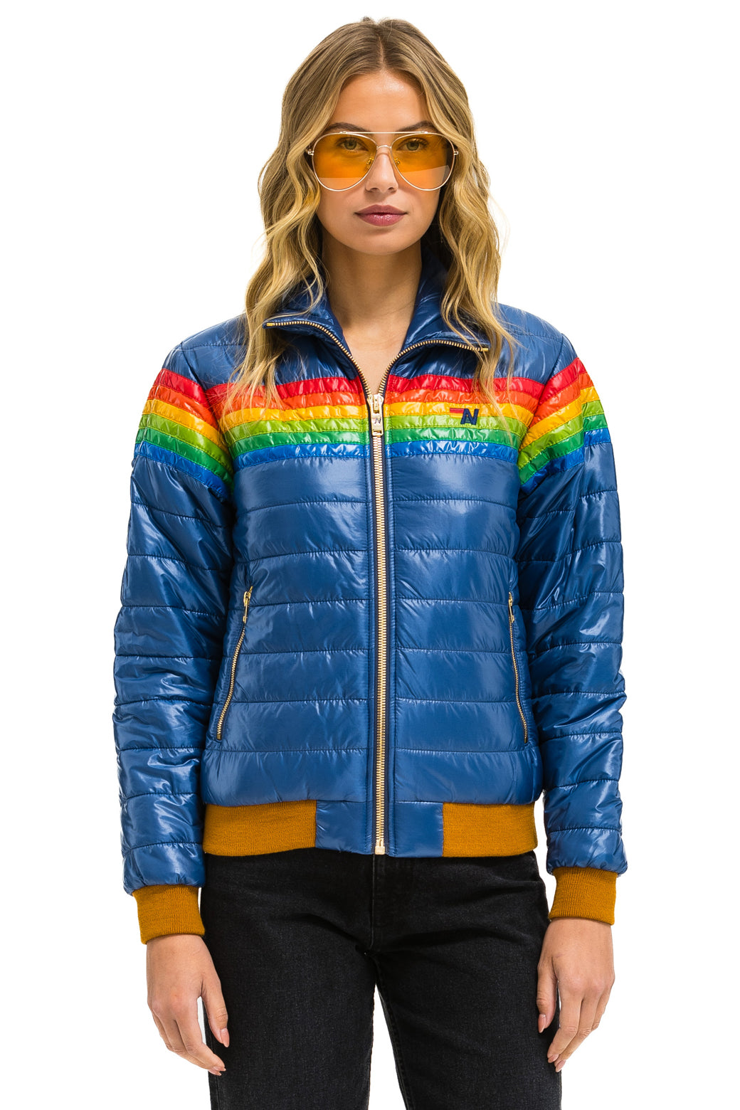 6 STRIPE JACKET - GLOSSY DEEP BLUE - Image 2