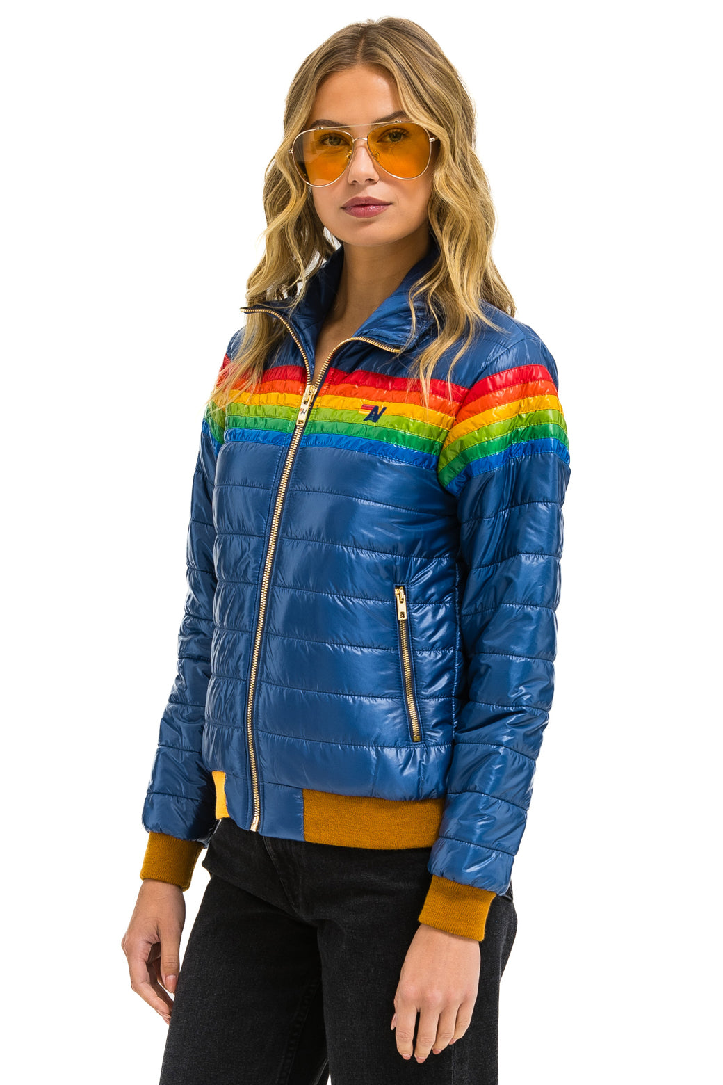 6 STRIPE JACKET - GLOSSY DEEP BLUE - Image 3