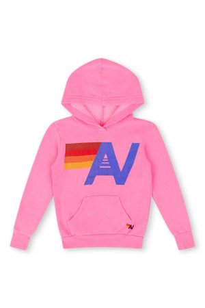 KID'S LOGO  PULLOVER HOODIE - NEON PINK