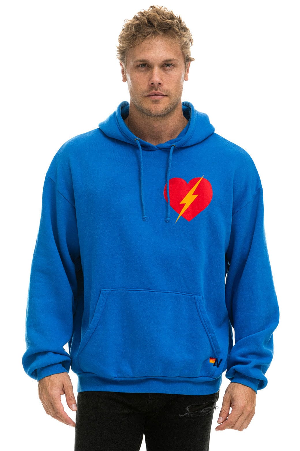 BOLT HEART PULLOVER RELAXED HOODIE - ADVENTURE BLUE - Image 2