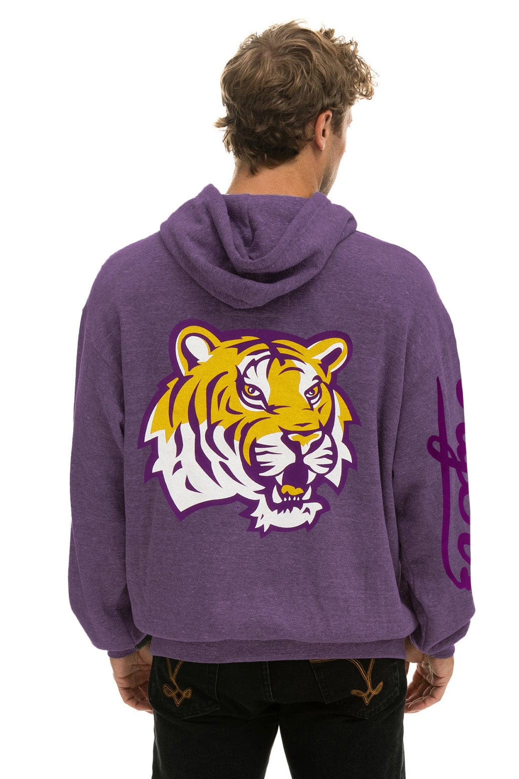 LSU TIGER RELAXED PULLOVER HOODIE - GRAPE - Image 2