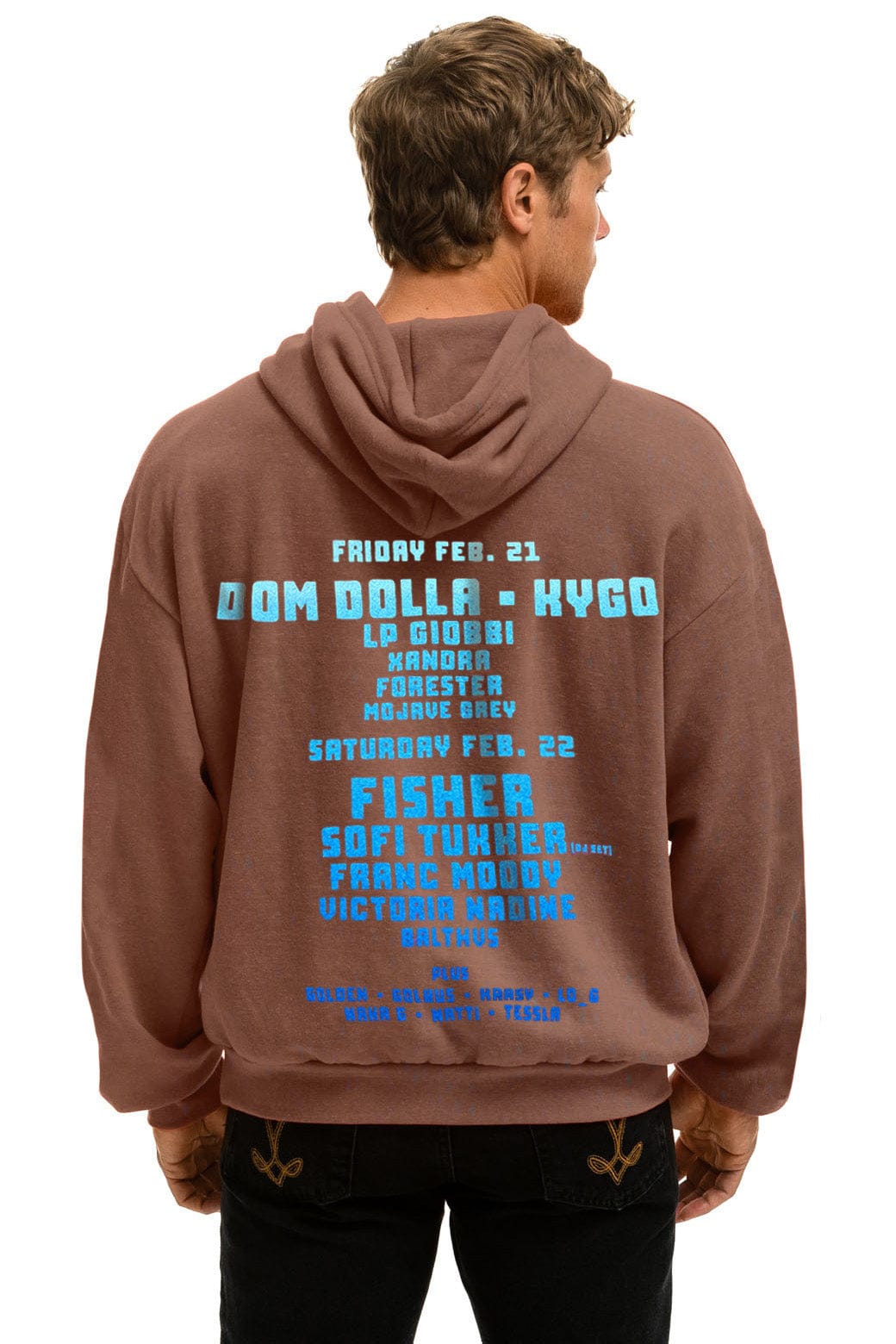 PALM TREE FESTIVAL ASPEN 2025 PULLOVER HOODIE RELAXED - BROWN - Image 4