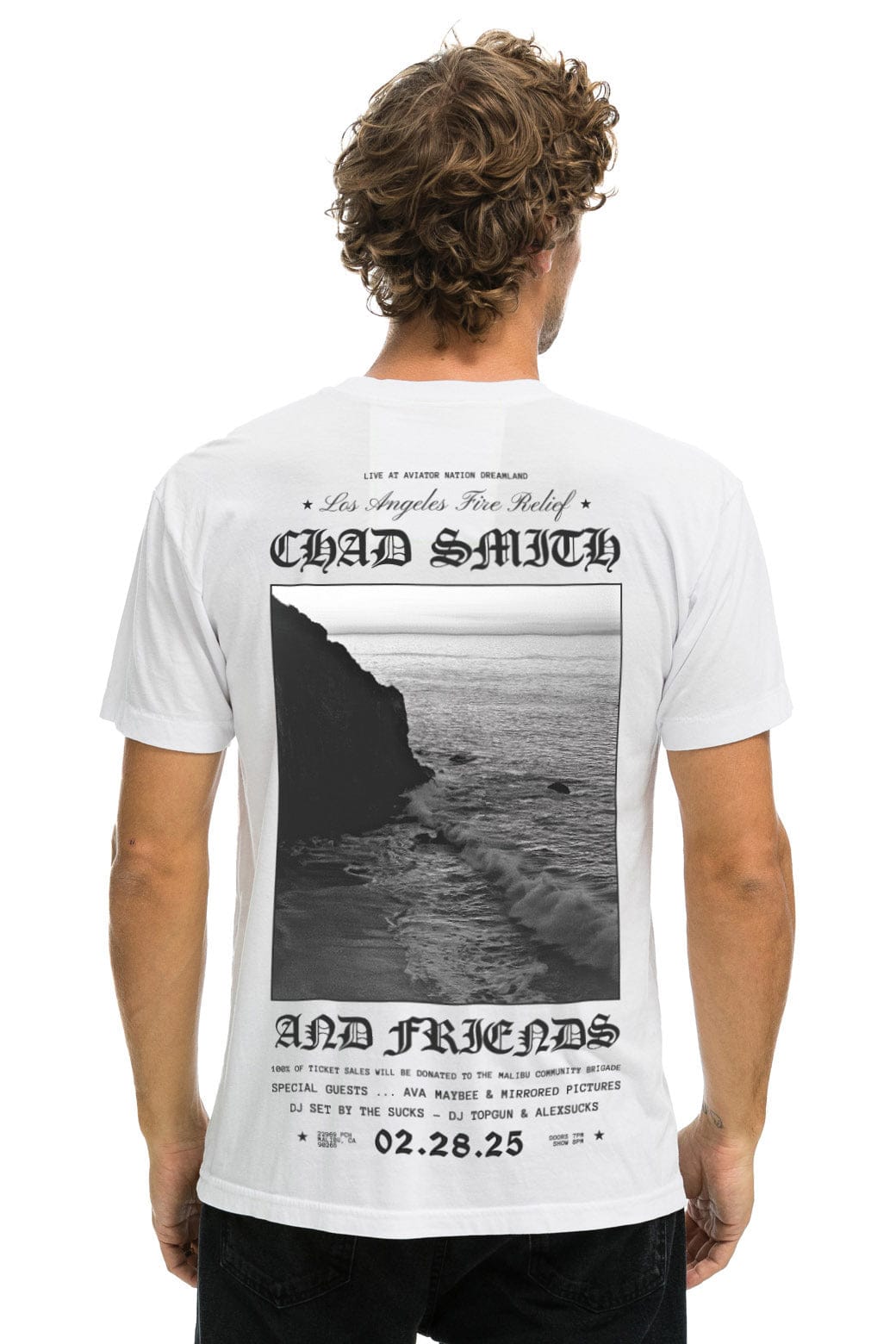 CHAD SMITH DREAMLAND LA FIRES BENEFIT CREW TEE - WHITE - Image 2