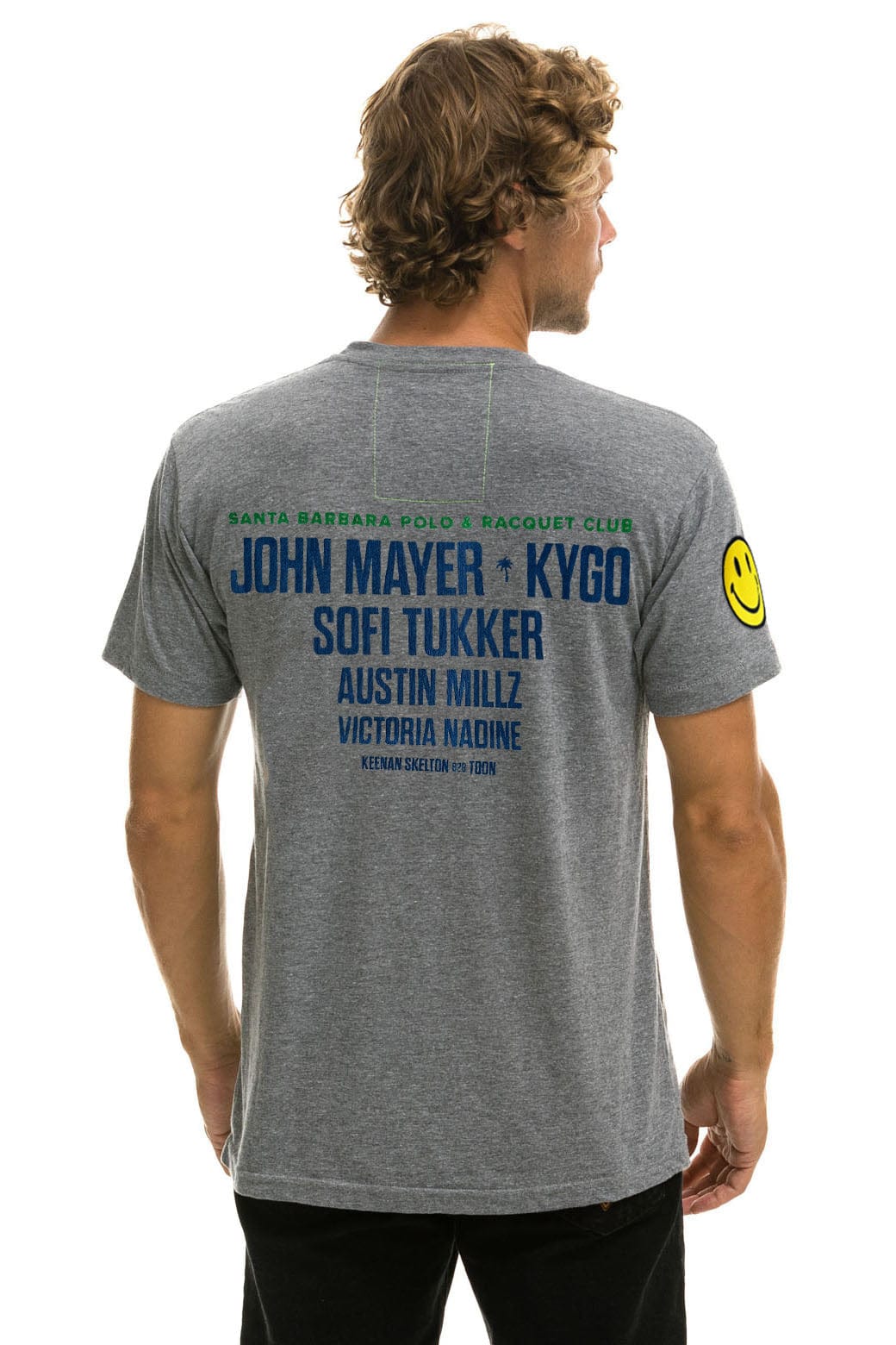 PALM TREE FESTIVAL MONTECITO 2025 CREW TEE SHIRT - HEATHER GREY - Image 3