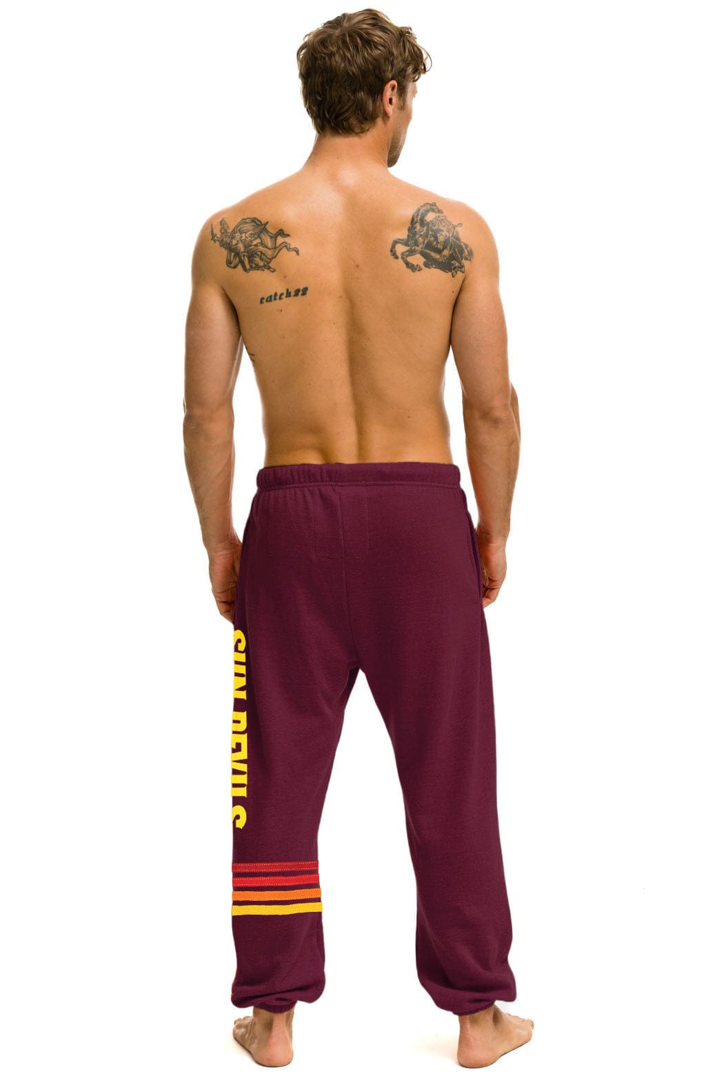 ASU FORK UNISEX POCKET SWEATPANTS - MAROON - Image 6