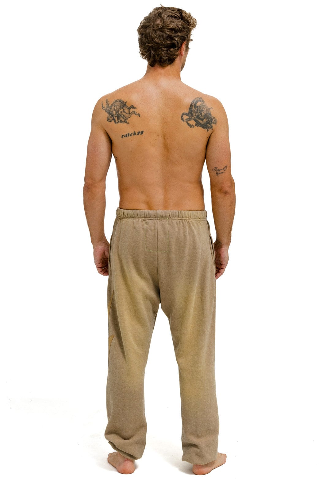 BOLT STITCH SWEATPANTS - FADED TAN - Image 3