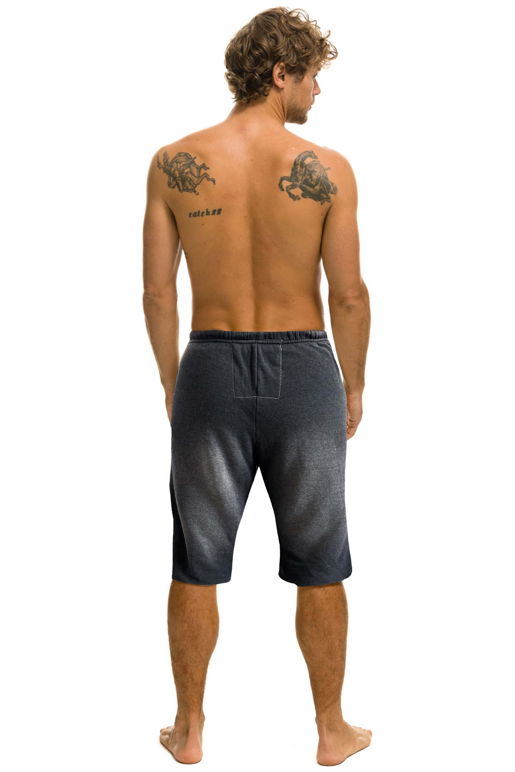 ESSENTIAL MENS SWEATSHORTS - FADED SMOKE - Image 2