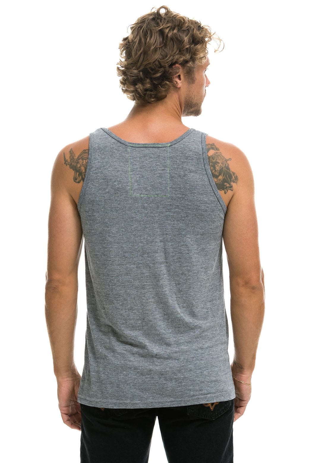 MEN'S BASIC TANK - HEATHER GREY - Image 3