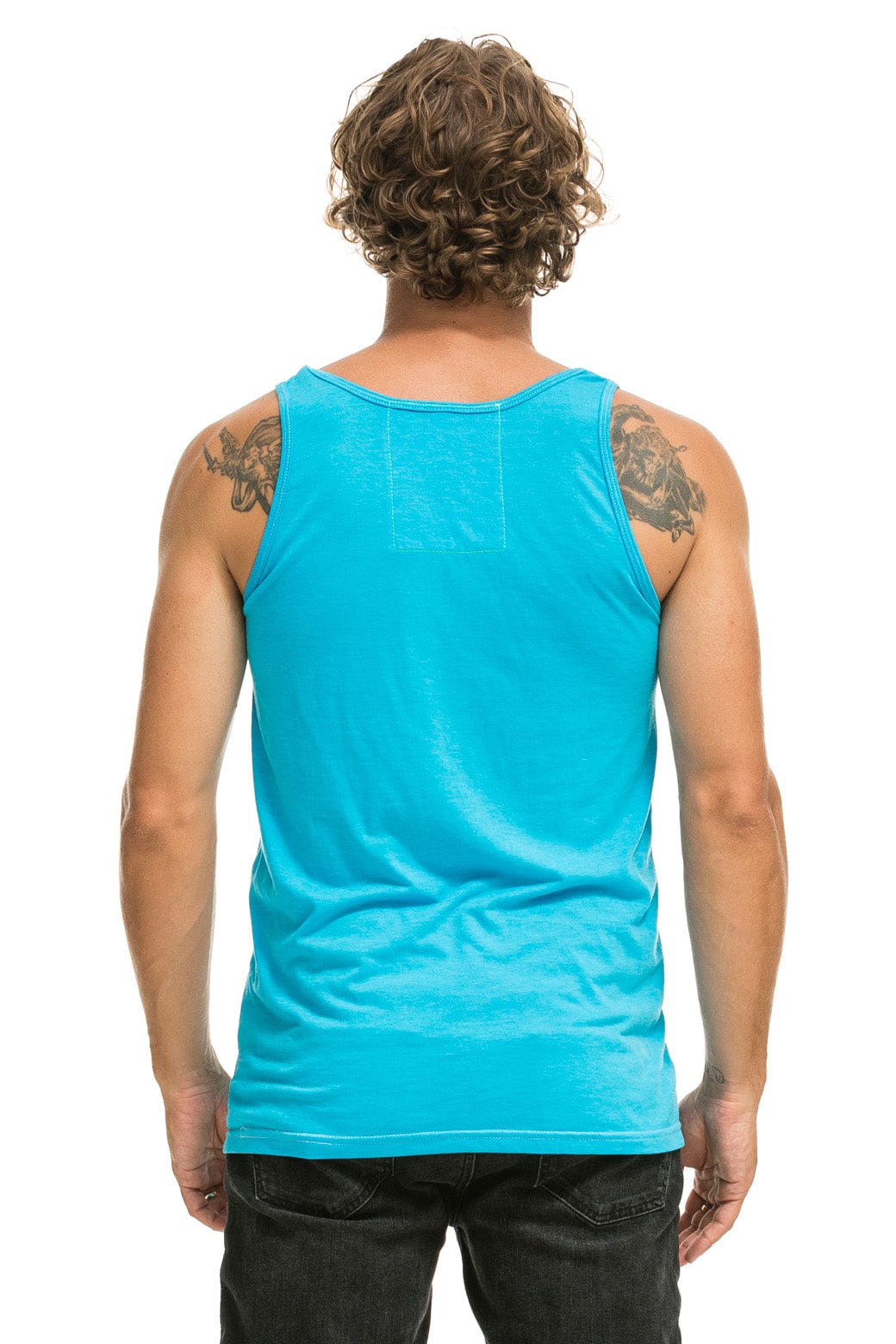 MEN'S BASIC TANK - NEON BLUE - Image 3