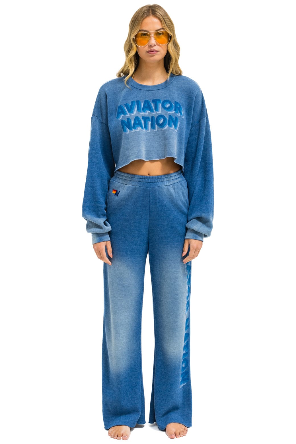 AN 3D WIDE LEG POCKET SWEATPANTS - FADED WATER - Image 6