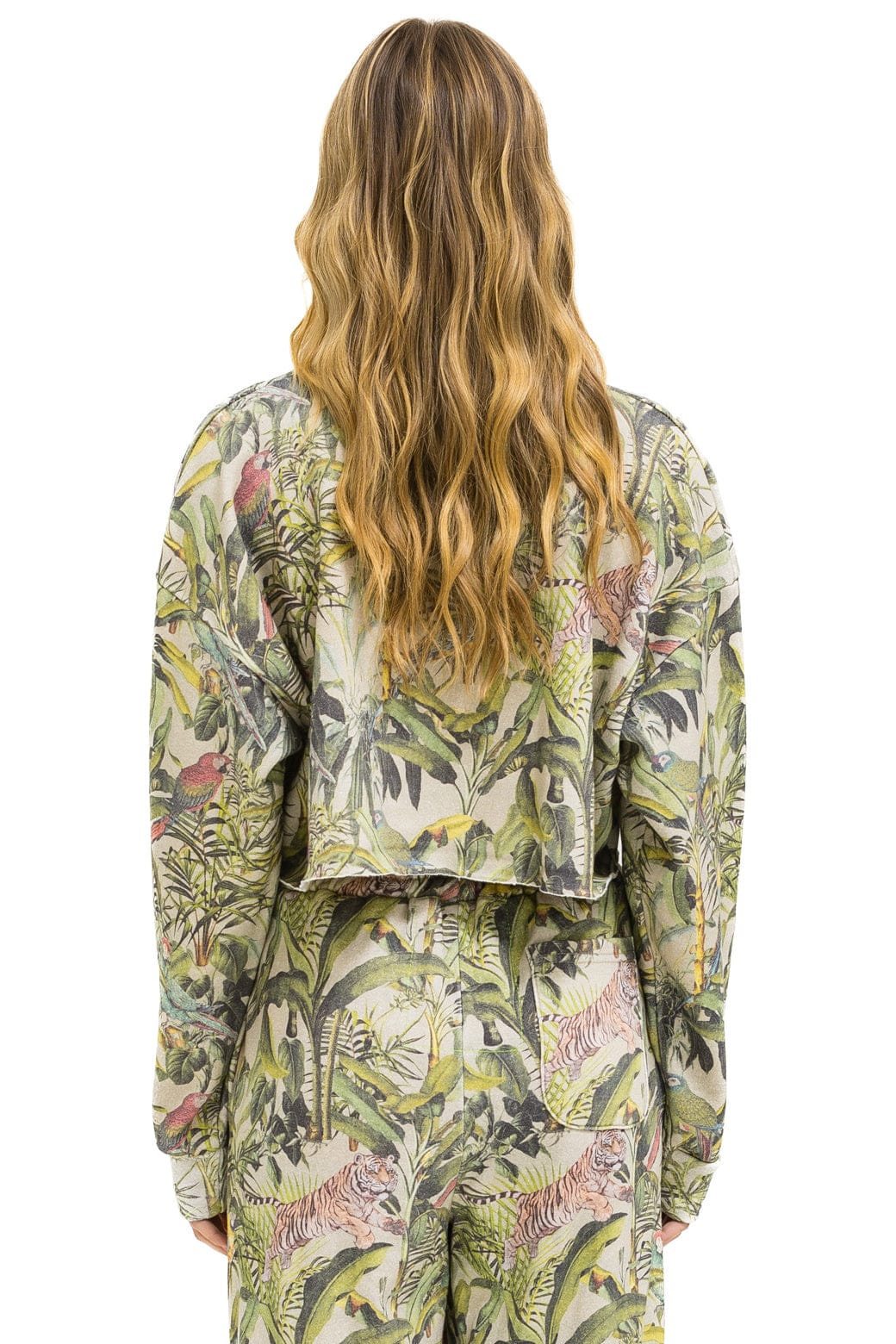 JUNGLE CROPPED CREW SWEATSHIRT RELAXED - SAND - Image 4