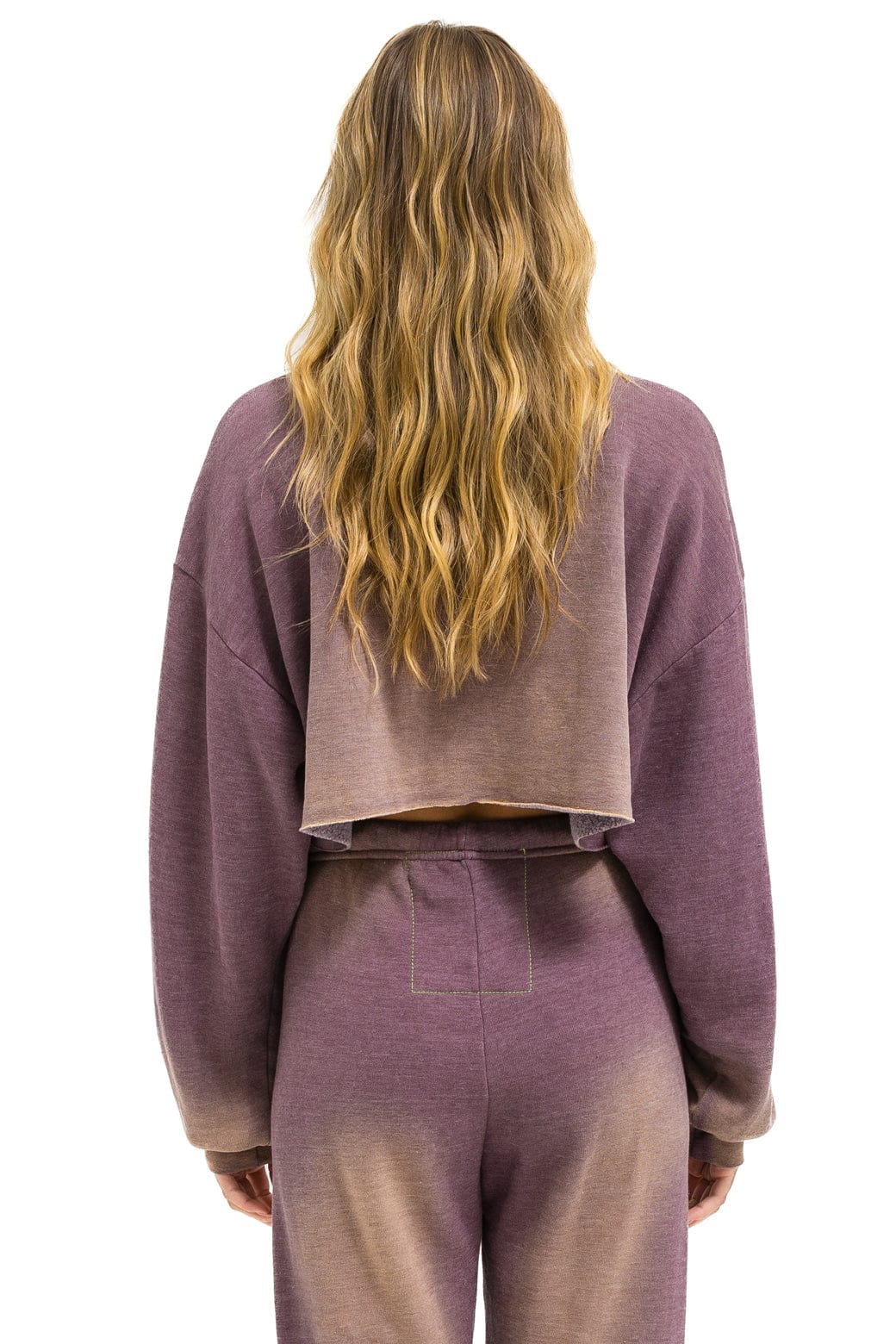 VENICE SURFER CROPPED CREW SWEATSHIRT RELAXED - FADED MOCHA - Image 3
