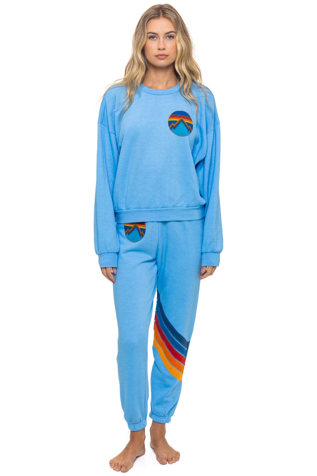 ALL SEASONS CIRCLE RELAXED CREW SWEATSHIRT - SKY - Image 10