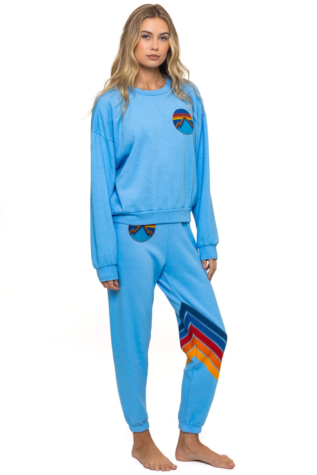 ALL SEASONS CIRCLE RELAXED CREW SWEATSHIRT - SKY - Image 9