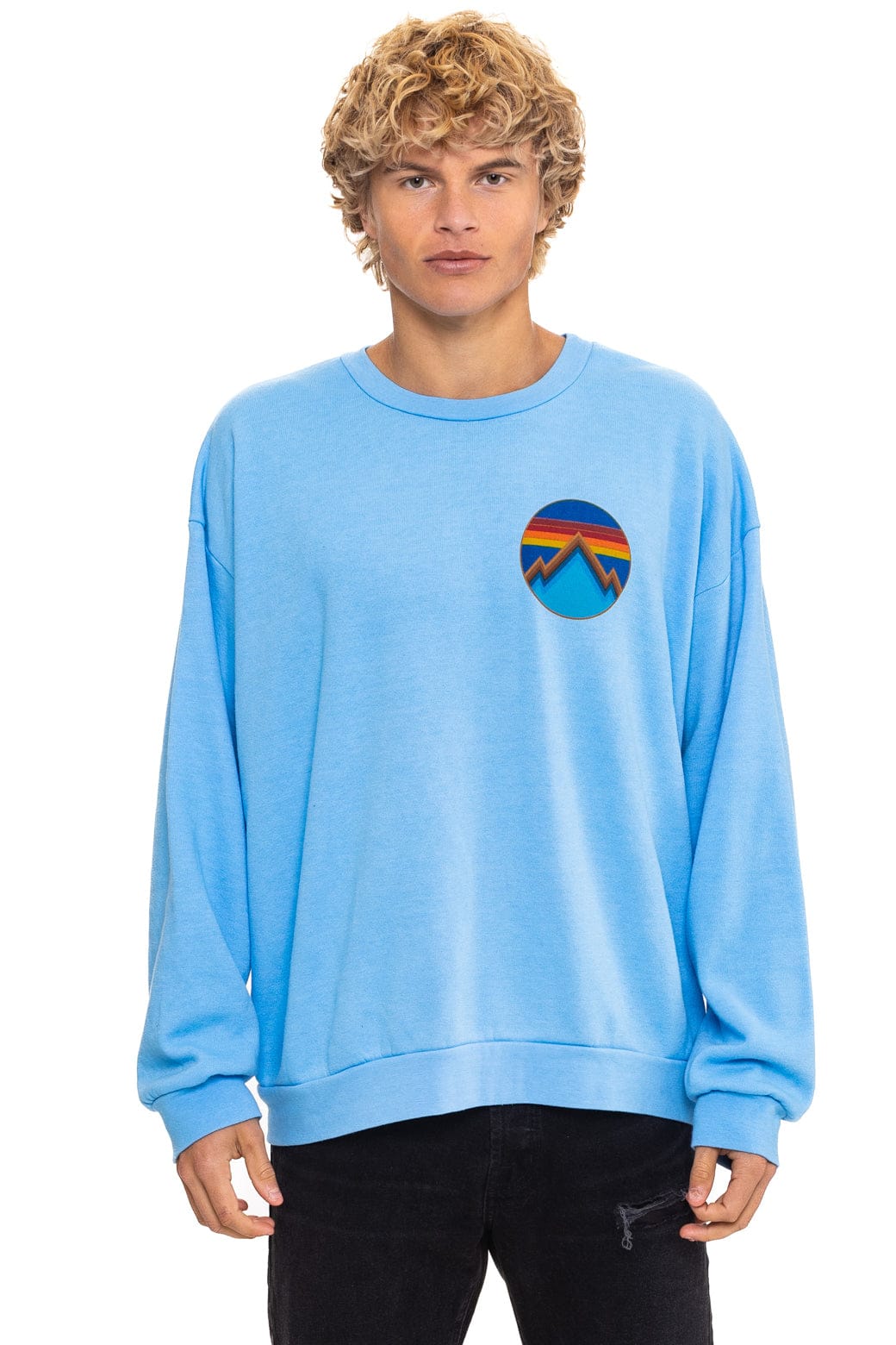 ALL SEASONS CIRCLE RELAXED CREW SWEATSHIRT - SKY - Image 2