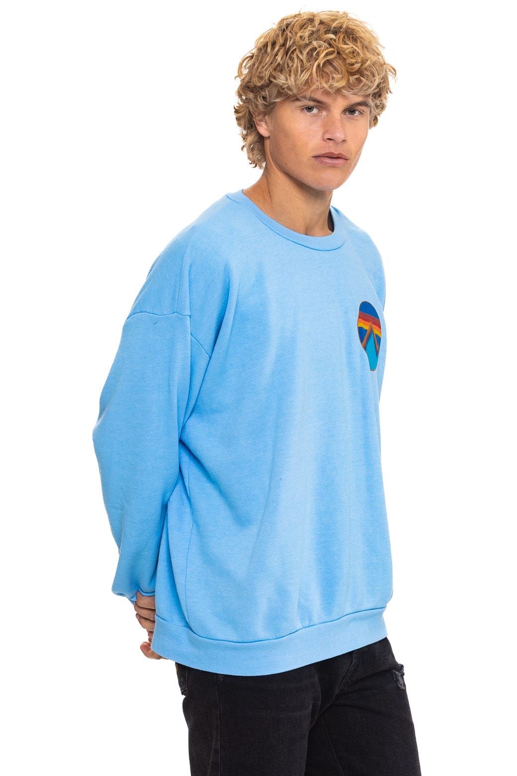 ALL SEASONS CIRCLE RELAXED CREW SWEATSHIRT - SKY - Image 6