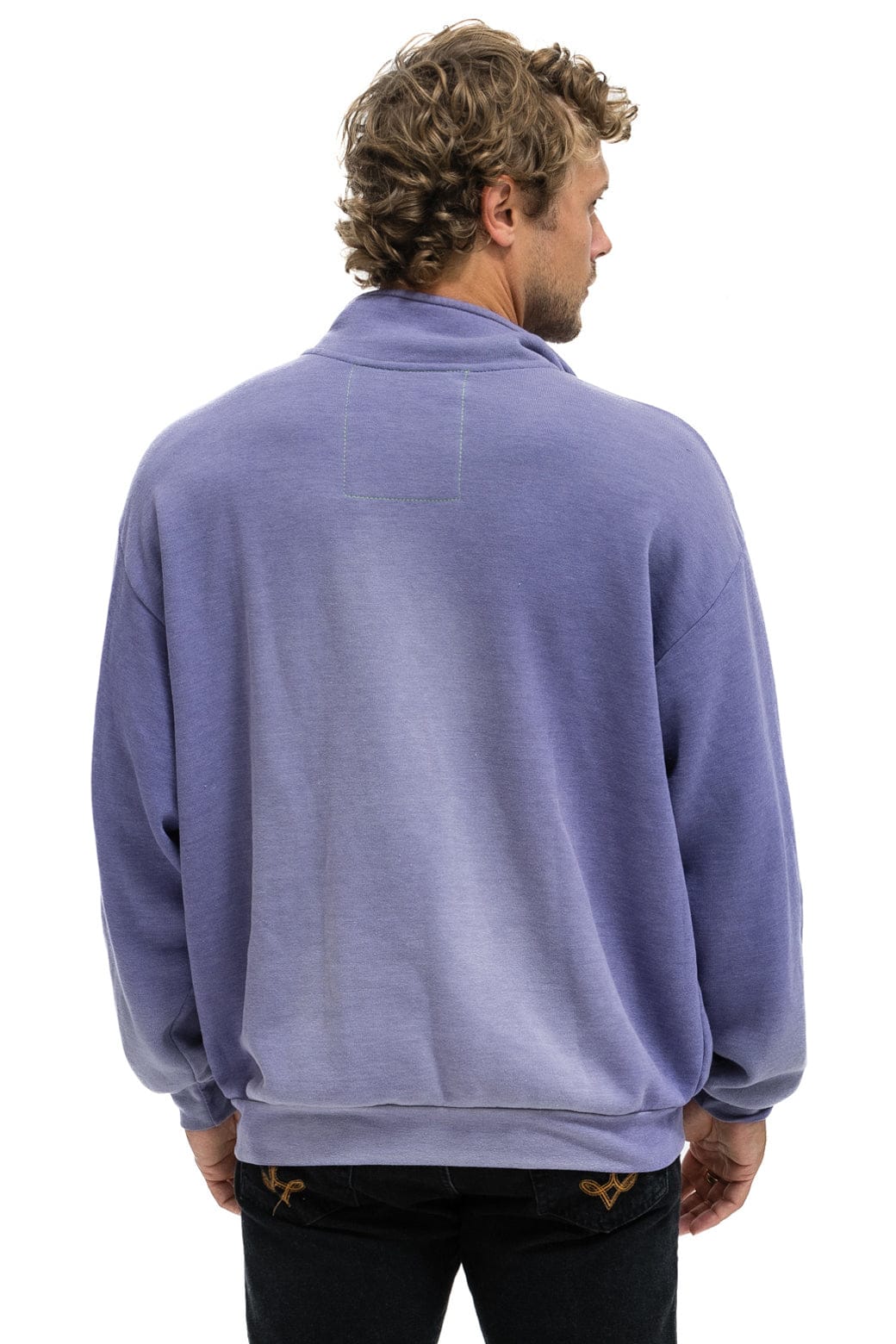 ESSENTIAL HALF ZIP RELAXED SWEATSHIRT - FADED GRAPE - Image 6