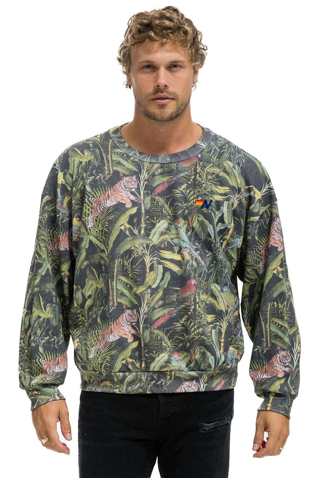 JUNGLE RELAXED CREW SWEATSHIRT - VINTAGE CHARCOAL - Image 2
