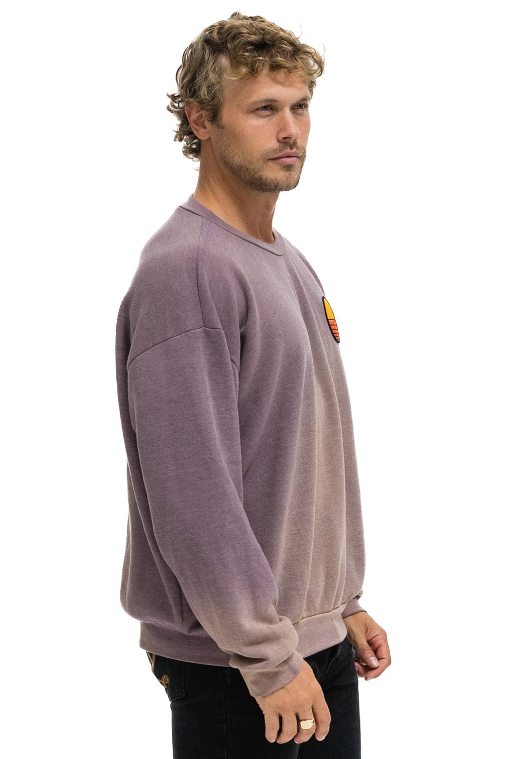 SUNSET PATCH RELAXED CREW SWEATSHIRT - FADED MOCHA - Image 6