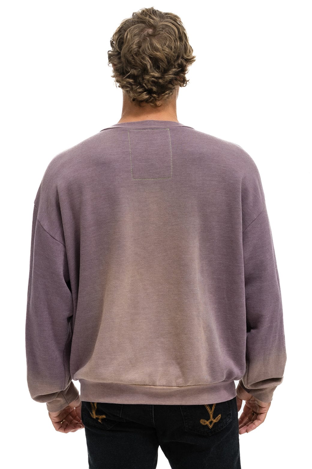 SUNSET PATCH RELAXED CREW SWEATSHIRT - FADED MOCHA - Image 8