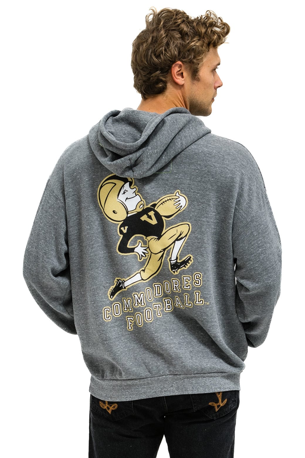 VANDERBILT COMMODORES PULLOVER HOODIE RELAXED - HEATHER GREY - Image 3