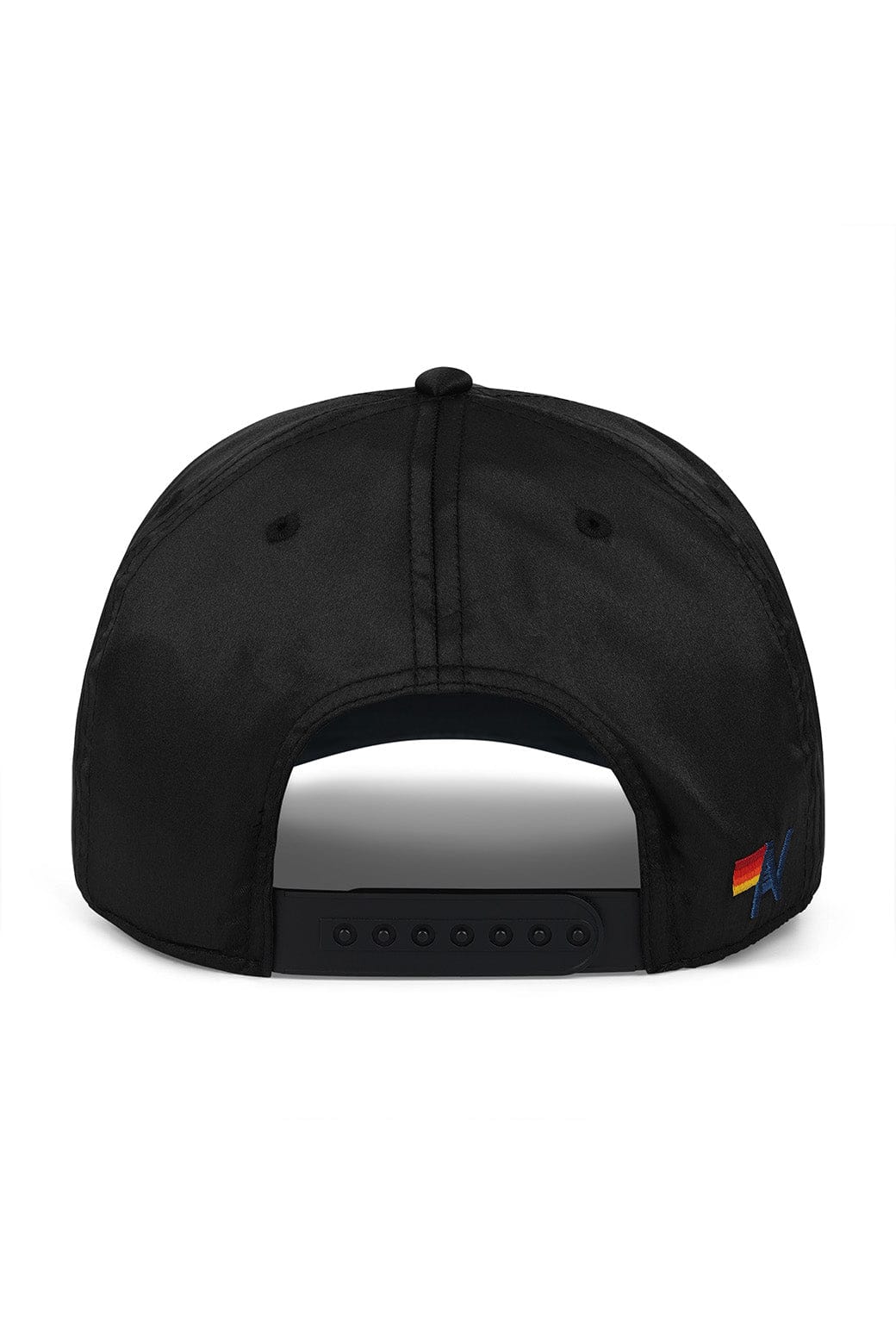 MEMBERS EXCLUSIVE VINTAGE SATIN SCRIPT TRUCKER HAT - BLACK // WHITE - Image 3