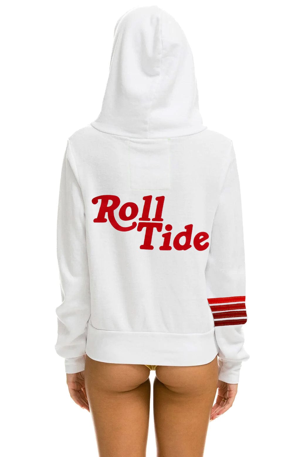 UNIVERSITY OF ALABAMA ROLL TIDE ZIP HOODIE - WHITE - Image 4
