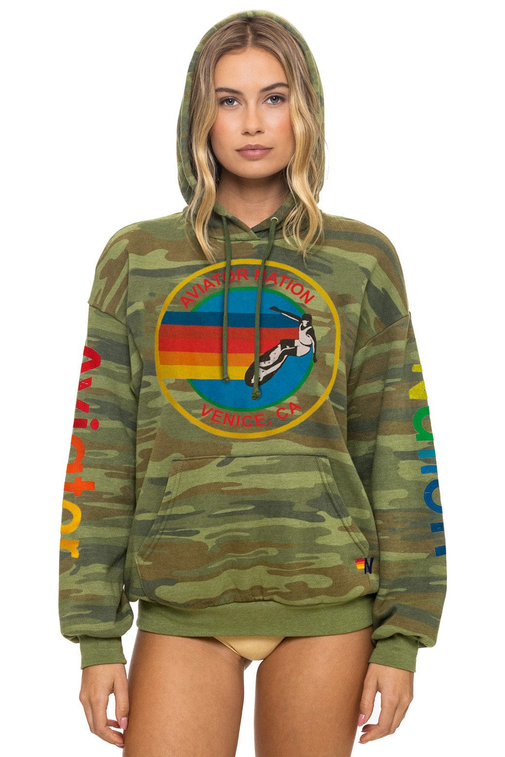 AVIATOR NATION RELAXED PULLOVER HOODIE - CAMO