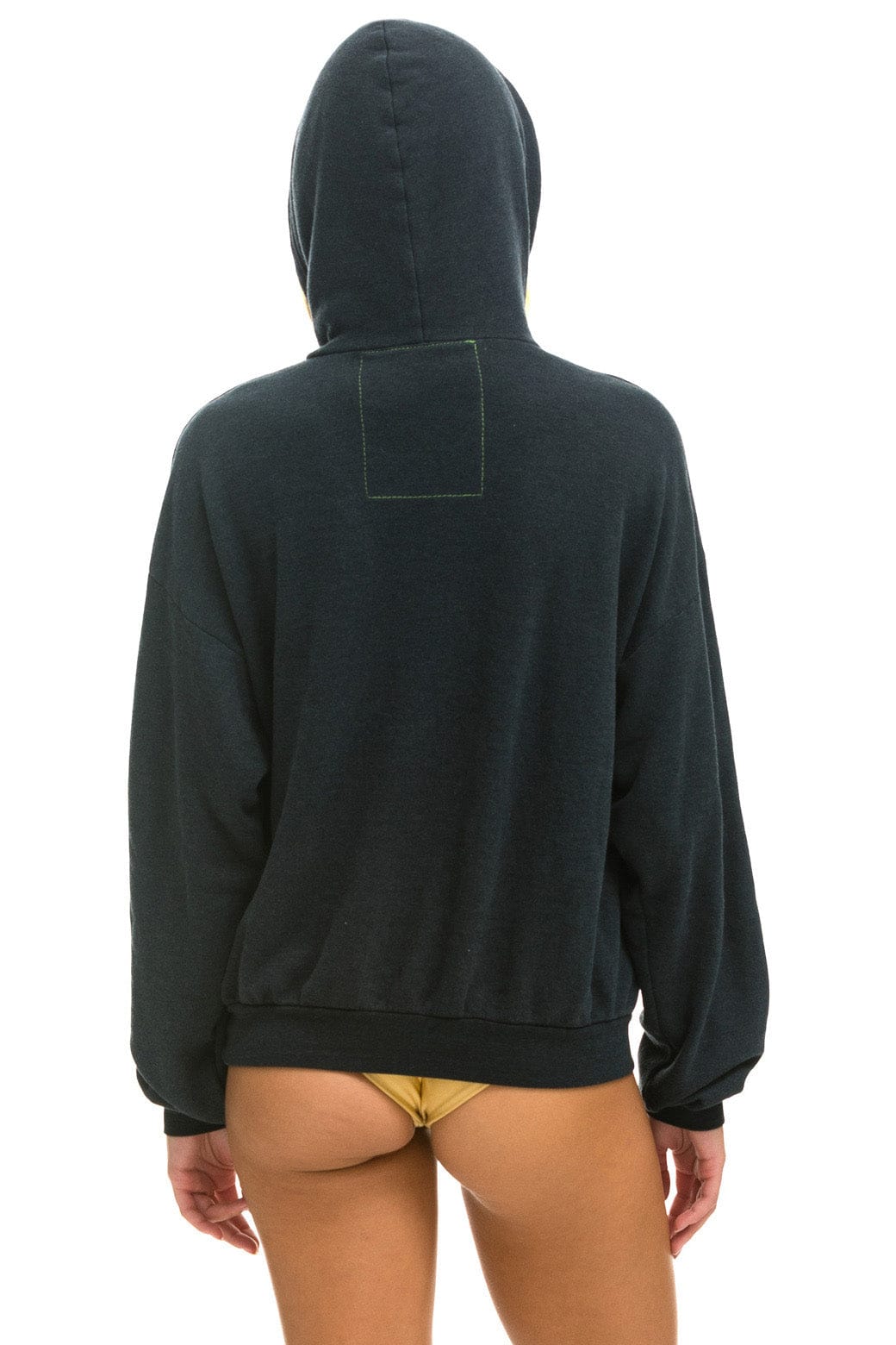 BOLT HEART PULLOVER RELAXED HOODIE - CHARCOAL - Image 3