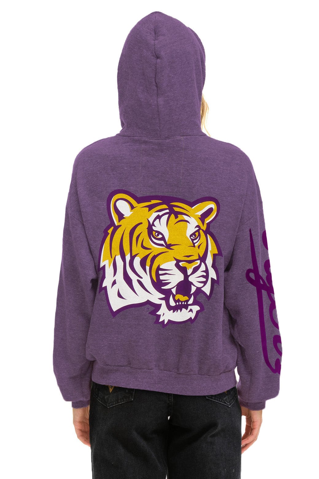 LSU TIGER RELAXED PULLOVER HOODIE - GRAPE - Image 4