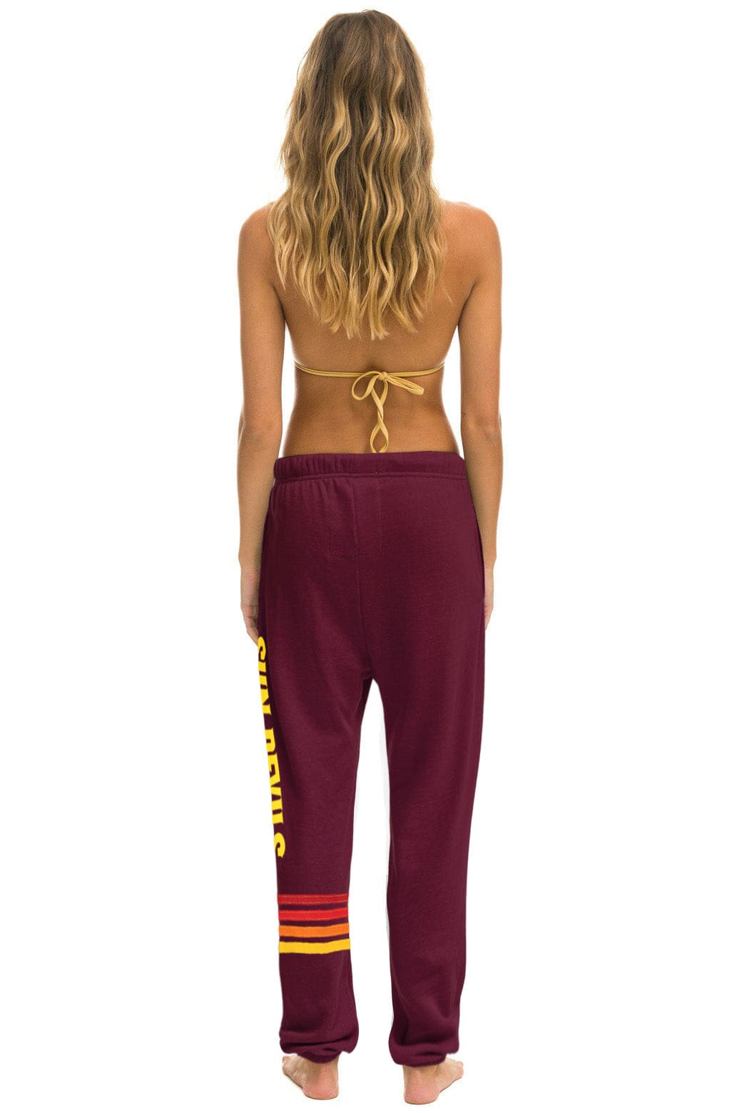 ASU FORK UNISEX POCKET SWEATPANTS - MAROON - Image 5