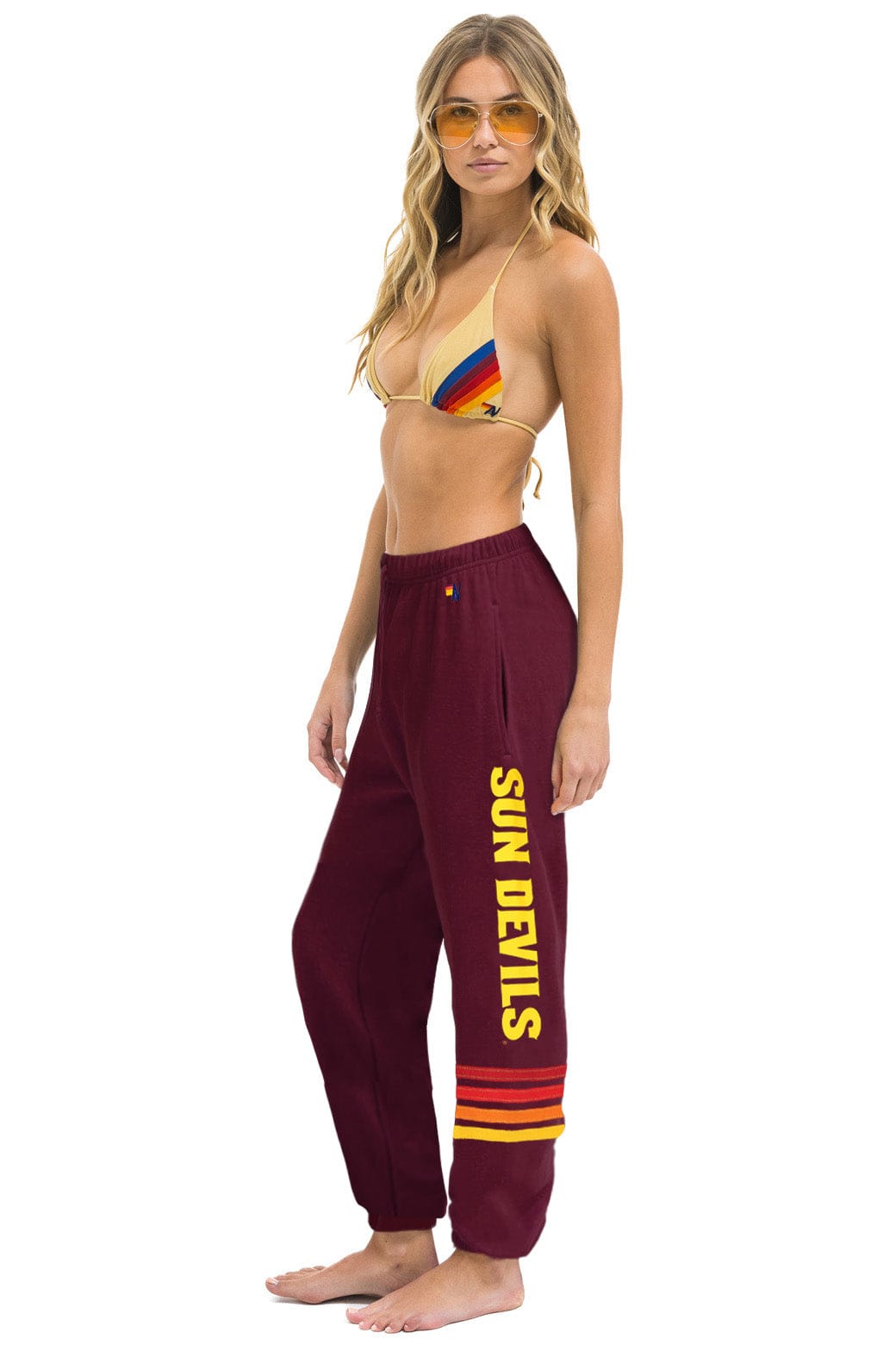ASU FORK UNISEX POCKET SWEATPANTS - MAROON - Image 3
